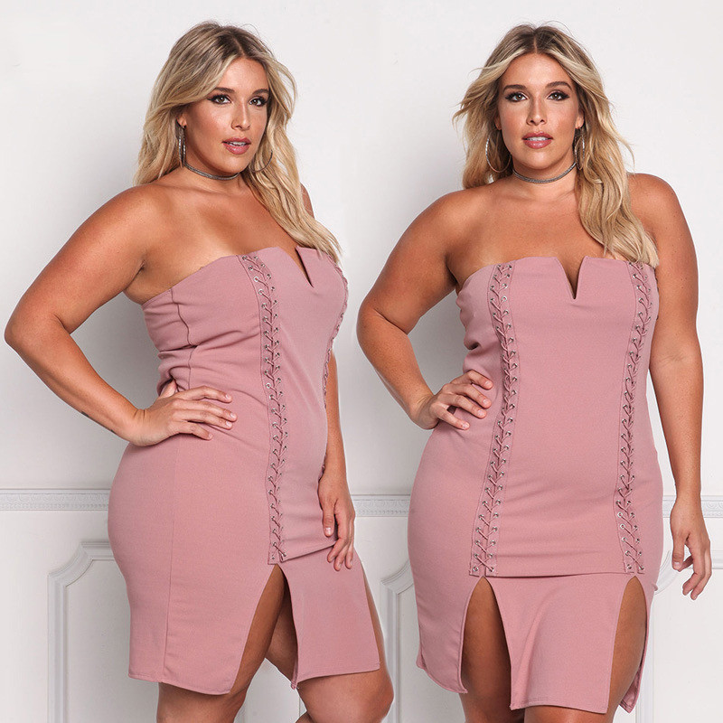 bandeau cocktail dress